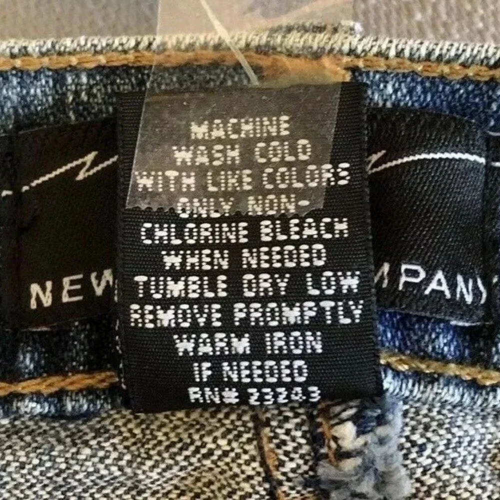 NEW YORK CO. Women Dark Wash Cotton Denim Blue Jeans Flared Leg Pants Size 2 NWT - Picture 11 of 12